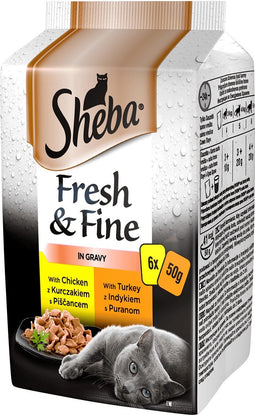Kattenvoer Sheba Fresh & Fine Kip Pauw Vogels 300 g