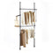 SoBuy FRG109-II-SCH - Telescoop Kledingrek - Verstelbaar B(75–126) × H(200–295) cm - Zwart