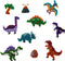 SES Beedz - Dino Wereld - 2100 strijkkralen met legbord - PVC vrij - dino thema - strijkkralen jongens - Dinosaurus