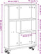 vidaXL - Smalle - Opbergtrolley - Zwart - Eiken - 48x13x68 - cm - Gelaagd - Hout