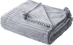 KAWERI - Plaid - Grijs - 150 x 200 cm - Polyester