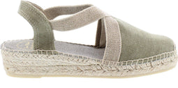 Toni Pons Verdi-V - Dames Espadrilles - Handgemaakt - Groen - Maat 36