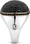 TI SENTO Ring 1929BR - Zilveren dames ring - Zwarte zirkonia - Maat 58