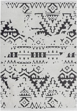 Kayoom Agadir 80 x 150 cm Vloerkleed Wit / Zwart