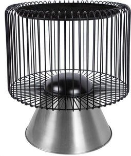 Kayoom- Bijzettafel Malibu- Zwart/Zilver- 51x51x56.5cm - Handgemaakt