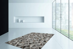 Kayoom echt Leer vloerkleed – uniek 160 x 230 Grijs