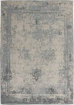 Kayoom vintage-Patchwork vloerkleed - echt handgemaakt 80 x 150 Grijs