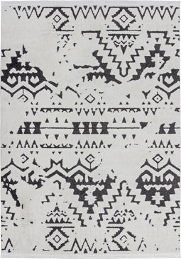 Kayoom - Vloerkleed Agadir - 160 x 230 cm - Wit / Zwart