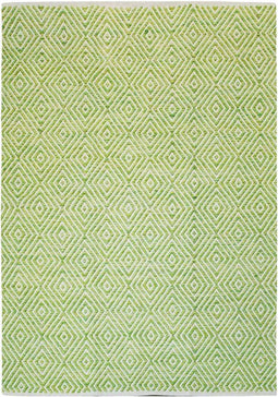 Kayoom - Vloerkleed Groen - 120x170 cm - 8 mm dik - Symmetrisch patroon Geruit - Handgemaakt