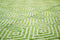 Kayoom - Vloerkleed Groen - 120x170 cm - 8 mm dik - Symmetrisch patroon Geruit - Handgemaakt