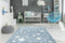Kayoom - Vloerkleed Stars - 120 x 170 cm - 16 mm dik - Blauw/Wit - Tapijt voor in kinderkamer
