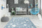 Kayoom - Vloerkleed Stars - 80 x 150 cm - 16 mm dik - Blauw/Wit - Tapijt voor in kinderkamer