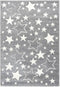 Kayoom - Vloerkleed Stars - 80 x 150 cm - 16 mm dik - Grijs/Wit - Tapijt voor in kinderkamer