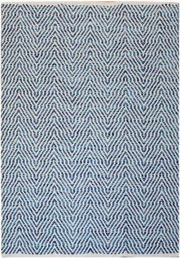 Kayoom - Vloerkleed Venus - 160 x 230 cm - 7 mm dik - Blauw/Wit - Tapijt
