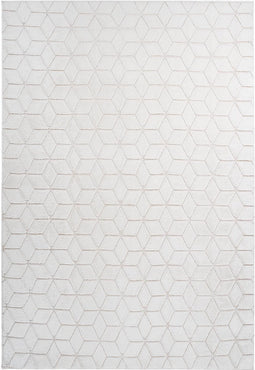 Kayoom - Vloerkleed Vivica - Wit/Creme - 80 x 150 cm - 20mm hoog - 3D effect