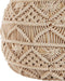 KAYSERI - Poef - Beige - 40 cm - Katoen