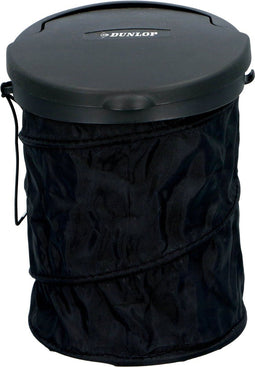Dunlop Auto-Afvalbak - Opvouwbaar - Ø 16 cm - Deksel - Zwart