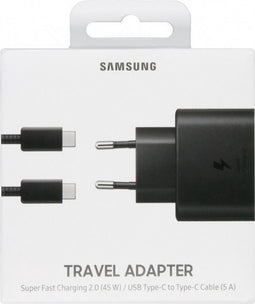 Samsung Power Adapter EP-TA845 - 45W USB-C Oplader met 1m Kabel - Zwart