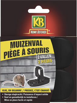 KB Home Defense Kunststof Muizenval - Muizenklem - 2 stuks - Herbruikbaar