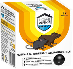 KB Home Defense Ratten- en Muizenverjager - Elektromagnetisch - 130m2 bereik - Diervriendelijk - Ongedierte verjager
