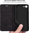 Elegant Leren Portemonnee Hoesje geschikt voor iPhone 7/8/SE 2020 - Zwart met Kaarthouder