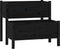 vidaXL - Plantenbak - 84,5x84x75 - cm - massief - grenenhout - zwart