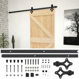 vidaXL - Schuifdeur - met - beslag - 90x210 - cm - massief - grenenhout