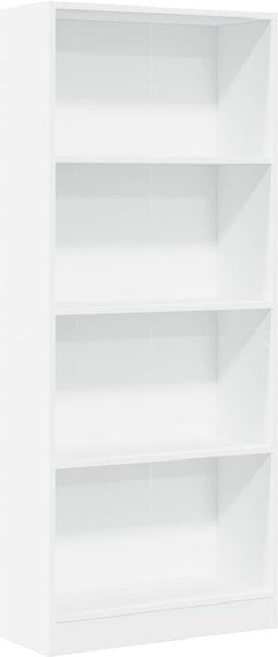 vidaXL - Boekenkast - 60x24x143 - cm - bewerkt - hout - wit