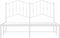 vidaXL - Bedframe - met - hoofdbord - metaal - wit - 140x190 - cm