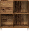 vidaXL - Recordkast - Artisan - Eiken - 84,5x38x89 - cm - Gelaagd - Hout