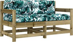 vidaXL - Tuinstoelen - 2 - st - met - kussens - geïmpregneerd - grenenhout