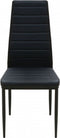 vidaXL - Eetkamerset - tafel - en - stoel - zwart - 5-delig