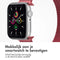 imoshion Milanees magnetisch bandje - Geschikt voor Apple Watch 1, 2, 3, 4, 5, 6, 7, 8, 9, 10 (42 mm), SE - 38/40/41 mm - Rood - S