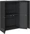 vidaXL - Opbergkast - Zwart - 100x36x102 - cm - Rattan