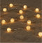 Anna's Collection LED Lichtslinger/lichtsnoer - 20 led bolletjes - 200 cm - wit - batterij
