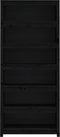 vidaXL - Boekenkast - 80x35x183 - cm - massief - grenenhout - zwart