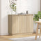 vidaXL - Dressoir - met - LED - in - Sonoma - Eiken - 90x32x75 - cm - van - Bewerkt - Hout