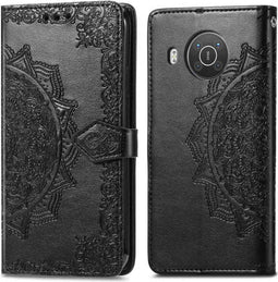 iMoshion Hoesje Geschikt voor Nokia X20 / X10 Hoesje Met Pasjeshouder - iMoshion Mandala Bookcase - Zwart