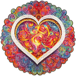 UNIDRAGON Houten Puzzel Voor Volwassenen Mandala - Bewuste Liefde - 350 stukjes - King Size 33 cm