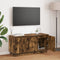 vidaXL - TV-meubel - Gerookt - Eiken - 100x38x49 - cm - Massief - Hout