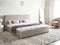 LAVAUR - Tweeperoonsbed - Taupe - 180 x 200 cm - Fluweel