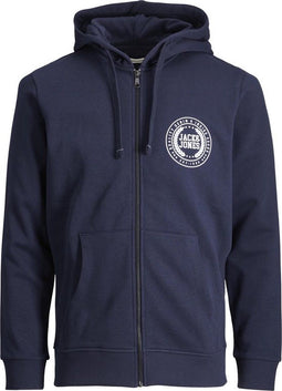 JACK&JONES JJFLOCKER - Sweat Zip Hood - Donkerblauw (2022)