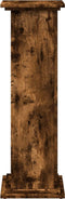 vidaXL - Sokkel - met - opbergruimte - 31x30x90 - cm - bewerkt - hout - gerookt - eiken