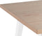 LENISTER - Eettafel - Wit/ Lichte houtkleur - 90 x 150 cm - MDF