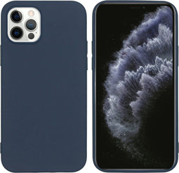 iMoshion Hoesje Geschikt voor iPhone 12 Pro / 12 Hoesje Siliconen - iMoshion Color Backcover - Donkerblauw