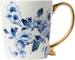 Mok Bloemen - Goud - Keramiek - 300 ml