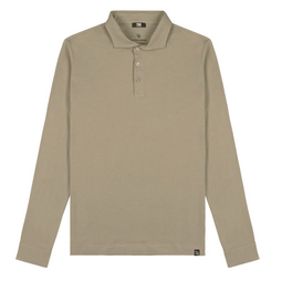 7Square Skyr Polo Long Sleeve - Poloshirt lange mouwen - Katoenmix - Beach Sand - Maat L