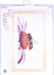 Thea Gouverneur - Borduurpakket met telpatroon - 549 - Voorgesorteerde DMC Garens - Bij op Echinacea - Linnen - 21 cm x 45 cm - DIY Kit