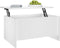vidaXL - Salontafel - 80x55,5x41,5 - cm - bewerkt - hout - wit