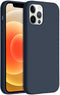 Accezz Liquid Silicone Backcover - iPhone 12 (Pro) - Schokabsorberend - Donkerblauw